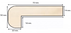 Mamperlán para tarima70x30
